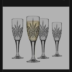 Dublin Crystal Champagne Flutes Set - Elegant Clear Design Shannon By Godinger